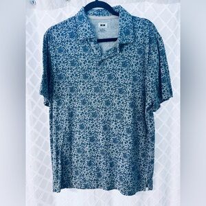 Joseph Abboud Blue Patterned Casual Shirt